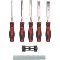 Forge Steel Bevel Edge Chisel Set with Oilstone & Honing Guide 7 Pieces (337KY)