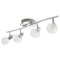 Spotlight Bar 4 Way Gloss Chrome LED Warm White 500lm Indoor Kitchen Dining