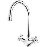 Swirl Cascade Dual-Lever Kitchen Mono Mixer Tap Chrome (470PG)