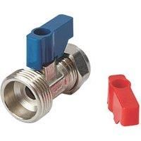 Flomasta Compression Washing Machine Straight Valve 15mm x 3/4" (714FA)