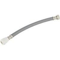 Flomasta Push-Fit Straight Flexible Hose 15mm x 1/2" x 300mm (759FA)