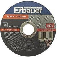 Erbauer T41 Cutting Disc (Dia)115mm, Pack Of 5