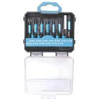 Erbauer Black S2 Steel (L)88mm DIN3126 Mixed Screwdriver Bits (14 Pieces), 145g