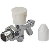 Flomasta White Angled Manual Radiator Valve 8mm x 21mm (335FW)