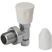 Flomasta White Angled Manual Radiator Valve 8mm x 21mm (193FW)