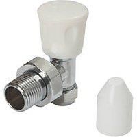 Flomasta White Angled Manual Radiator Valve 10mm x 21mm (123FW)