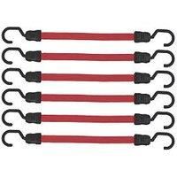 Smith & Locke Flat Bungee Cords 400 x 18mm 6 Pack (111XT)