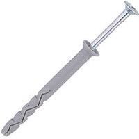 Easyfix Nylon & Steel Countersunk Head Hammer Fixings 6mm x 40mm 100 Pack (565PR)