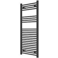 Flomasta Towel Radiator 1200mm x 500mm Black 1815BTU (830TF)