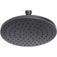 Swirl Fixed Shower Head Matt Black 250mm (357TR)