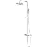 Swirl Lulworth Rear-Fed Exposed Chrome Plated Thermostatic Mixer Shower with Diverter (363TK)