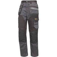 Work Trousers Stretch Holster Mens Regular Fit Grey Black Multi Pocket 30"W 34"L