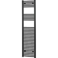 Flomasta Curved Towel Radiator 1600 x 500mm Black 2371BTU (904RV)