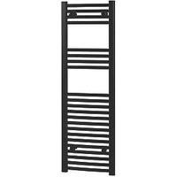 Flomasta Curved Towel Radiator 1200mm x 500mm Black 1808BTU (689RV)