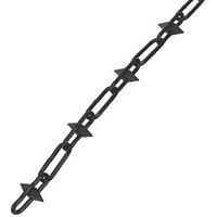 Black Steel Spike Chain 6mm x 5m (438FE)