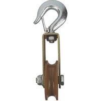 Steel Snap Hook Single Wheel Pulley 80mm (643FE)
