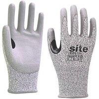 Site SWG132 Cut Resistant Gloves Grey/Black Large (610RV)