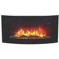 EF830 Black Remote Control Wall-Mounted Electric Fire 1000mm x 500mm (404HA)