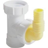 Flomasta Appliance Tee Piece Connector White 48mm (810JN)