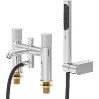 Swirl Gallen Deck-Mounted Bath Shower Mixer Tap & Shower Kit Chrome (814KF)