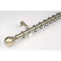 Cooke & Lewis Aluminium & Steel Curtain Pole Set Antique Brass 28mm x 1.8 - 3.2m (544JE)