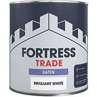 Fortress Trade Satin White Trim Paint 1Ltr (316JM)