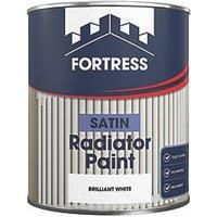 Fortress 750ml White Satin Heat Resistant Radiator Paint (376JM)