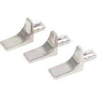 Essentials MDF Flat Shelf Supports Satin Nickel 100 Pack (663TA)