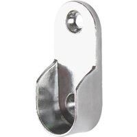 Essentials Round Rail End Brackets Polished Chrome 31mm 2 Pack (264TE)