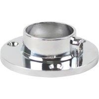 Essentials Round Rail End Sockets Brushed Nickel 25mm 2 Pack (189VE)