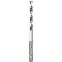 Titan Hex Shank Double-Flute Brad Point Wood Drill Bit 5mm x 104mm (209PT)