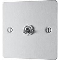 LAP 20A 16AX 1-Gang 2-Way Toggle Switch Brushed Stainless Steel (115PN)