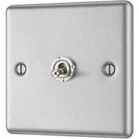 LAP 20A 16AX 1-Gang 2-Way Toggle Switch Brushed Stainless Steel (644PN)