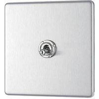 LAP 20A 16AX 1-Gang 2-Way Toggle Switch Brushed Stainless Steel (946PN)