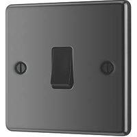LAP 20A 16AX 1-Gang 2-Way Light Switch Black Nickel with Black Inserts (632PN)