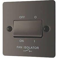 LAP 10A 1-Gang 3-Pole Fan Isolator Switch Black Nickel with Black Inserts (170PN)