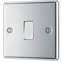 LAP 20A 16AX 1-Gang 2-Way Light Switch Polished Chrome with White Inserts (705PN)