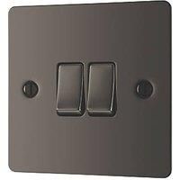 LAP 20A 16AX 2-Gang 2-Way Light Switch Black Nickel (575PN)