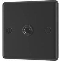 LAP 20A 16AX 1-Gang 2-Way Switch Matt Black with Colour-Matched Inserts (434PN)