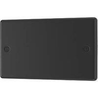 LAP 2-Gang Blanking Plate Matt Black (750PN)