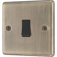 LAP 20A 16AX 1-Gang Intermediate Switch Antique Brass with Black Inserts (787PN)