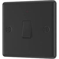 LAP 20A 1-Gang 2-Pole Water Heater Switch Matt Black with LED with Black Inserts (377PN)