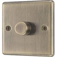 LAP 1-Gang 2-Way LED Dimmer Switch Antique Brass with Colour-Matched Inserts (725PN)