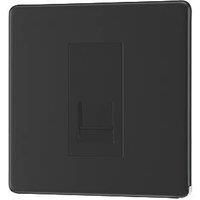 LAP 1-Gang Master Telephone Socket Matt Black with Colour-Matched Inserts (320PN)