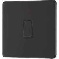 LAP 20A 1-Gang 2-Pole Water Heater Switch Matt Black with LED with Colour-Matched Inserts (812PN)