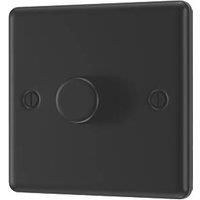 LAP 1-Gang 2-Way LED Dimmer Switch Matt Black with Colour-Matched Inserts (359PN)