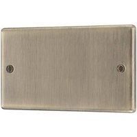 LAP 2-Gang Blanking Plate Antique Brass (322PN)