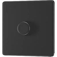 LAP 1-Gang 2-Way LED Dimmer Switch Matt Black with Colour-Matched Inserts (880PN)