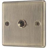 LAP 20A 16AX 1-Gang 2-Way Switch Antique Brass with Colour-Matched Inserts (675PN)