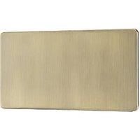 LAP 2-Gang Blanking Plate Antique Brass (637PN)